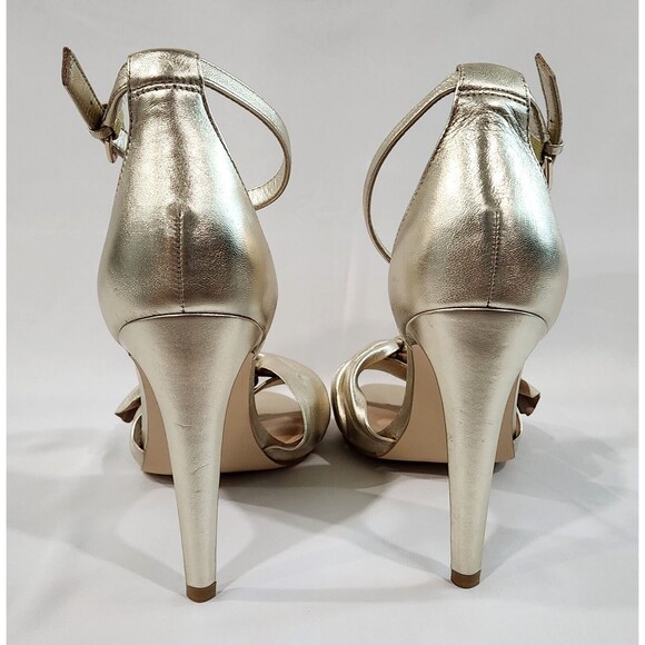 Ivanka Trump Gold Bow Knot 4.5 Inch High Heels - Size 10M Great Condition - Picture 3 of 10